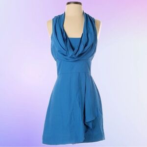 blue French Connection size 0 XS cowl neck dress